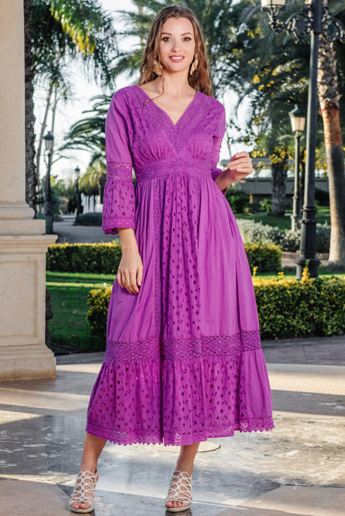 Maxikleid Lila 5086 F FRESH COTTON